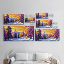 Snowy Pines, Winter Landscape Art, Canvas Print, Cozy Cabin Decor, Christmas Wall Art, Holiday Home Decor, Mountain Retreat
