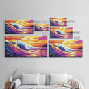 Ocean Wave, Surfing Art, Framed Canvas Print, Beach House Decor, Tropical Wall Art, Coastal Living, Nautical Aesthetic