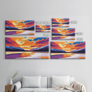 Frozen Lake, Sunset Reflection, Winter Wonderland, Vibrant Mountain Scene, Scenic Wall Art, Canvas Print, Home Decor, Christmas Gift