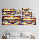 Hammock View, Relaxing Lake, Golden Sunset, Vibrant Home Decor, Framed Canvas Print, Boho Wall Art, Tranquil Nature Scene