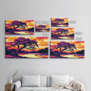 River Tree, Tranquil Sunset, Peaceful Nature Art, Scenic Wall Decor, Framed Canvas Print, Rustic Living Room Artwork, Boho Style