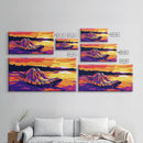 Moccasins by Water, Native American Art, Vibrant Sunset Scene, Boho Wall Art, Canvas Print, Bedroom Accent, Cozy Home Decor