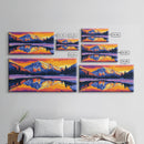 Lake Reflection, Snowy Mountains, Nature Scene, Tranquil Wall Art, Framed Canvas Print, Mountain Home Decor, Adventurous Spirit Gift