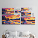 Serene River, Twilight Landscape, Nature Art, Rustic Wall Decor, Framed Canvas Print, Minimalist Home Style, Calm Living Space Aesthetic