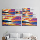 Coastal Sunset, Beach Painting, Vibrant Seascape, Canvas Print, Tropical Wall Art, Living Room Decor, Sunset Ocean Art, Boho Wall Art
