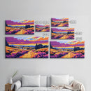 Rolling Hills, Country Path, Farmhouse Decor, Warm Sunset, Vibrant Fields, Cozy Wall Art, Dining Room, Canvas Print