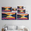 Lake Reflection, Tranquil Water, Vibrant Sunset, Wilderness Escape, Cozy Cabin Vibes, Nature Wall Art, Office Art, Framed Canvas Print