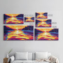 Water Ripples, Serene Sunset, Tranquil Lake, Abstract Nature Art, Bold Colors, Modern Home Aesthetic, Living Room or Office, Canvas Print