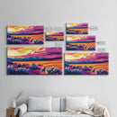 Desert Sunset, Wild Sage, Scenic Art, Framed Canvas Print, Southwest Decor, Rustic Wall Art, Vibrant Landscape, Nature Lover Gift