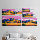 Golden Hills, Sunset Glow, Mountain Scene, Canvas Print, Rustic Home Decor, Nature Lover Gift, Cozy Cabin Art, Autumn Colors