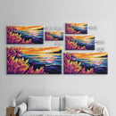 Sunset Reef, Ocean Reflection, Seaside Serenity, Coastal Art, Canvas Print, Dining Room Wall Art, Nautical Home Accent, Relaxing Vibes