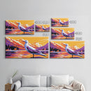 Seagull View, Mountain Lake, Tranquil Waters, Nature Wall Art, Canvas Print, Office Decor, Birdwatching Beauty, Serene Escape