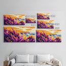 Coastal View, Ocean Waves, Colorful Beach, Sunset Art, Framed Canvas Print, Living Room Wall Art, Nautical Home Decor, Beach Lover Gift