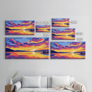 Serene Lake, Sunset Reflection, Vibrant Waters, Nature Art, Framed Canvas Print, Peaceful Wall Art, Living Room Decor, Relaxing Gift