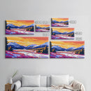 River Winter, Snowy Forest, Framed Canvas Print, Cozy Cabin Art, Winter Wonderland Decor, Nature Wall Art, Living Room Wall Art
