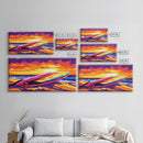 Ocean Waves, Sunset Art, Coastal Landscape, Framed Canvas Print, Beach Wall Art, Tropical Decor, Summer Aesthetic, Living Room Art