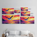 Lightning Storm, Dramatic Sunset, Nature Power, Framed Canvas Print, Bold Wall Art, Autumn Landscape, Rustic Cabin Decor, Living Room Art
