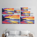 Mountain Lake, Sunset View, Scenic Nature, Framed Canvas Print, Wilderness Art, Rustic Home Decor, Fall Landscape, Cabin Wall Art