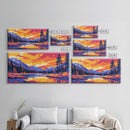 Autumn River, Vibrant Landscape, Colorful Nature, Canvas Print, Rustic Wall Art, Cozy Living Room Decor, Wilderness Scene, Lodge Art