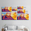 Water Lily, Tranquil Pond, Zen Landscape, Framed Canvas Print, Botanical Wall Art, Meditation Room Decor, Vibrant Floral Painting