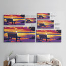 Snowy Peaks, Majestic Mountain, Fiery Sky, Canvas Print, Adventure Wall Art, Office Decor, Dramatic Landscape, Bold Colors