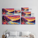Valley View, Mountain Landscape, Colorful Wilderness Art, Vibrant Home Decor, Scenic Nature Painting, Framed Canvas Print, Office Wall Art