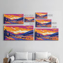 Mountain Sunset, Scenic Wall Art, Framed Canvas Print, Rustic Home Decor, Cabin Landscape Art, Nature Lover Gift, Boho Art