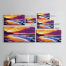 Ocean Sunset, Coastal Waves, Beach Wall Art, Canvas Print, Vibrant Seascape, Nautical Home Decor, Summer Art, Tropical Landscape