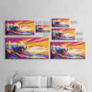 Ocean Wave, Vibrant Seascape, Surf Art, Coastal Home Decor, Bold Wave Print, Framed Canvas Print, Beach Wall Art, Nautical Decor