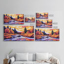 Autumn River, Fall Colors, Nature Scene, Framed Canvas Print, Rustic Home Decor, Living Room Wall Art, Landscape Painting, Boho Art