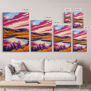 Autumn Lake Art, Vibrant Landscape Painting, Colorful Nature Canvas Print, Rustic Cabin Wall Decor, Boho Home Art, Living Room Wall Art
