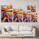 Nautical Rope, Sunset Water, Coastal Art, Canvas Print, Ocean Decor, Vibrant Wall Art, Beach House Decor, Bedroom Wall Art