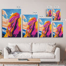 Colorful Mountain Peak, Canvas Print, Vibrant Nature Scene, Bold Landscape, Modern Home Decor, Adventure Wall Art, Nature Inspired Accent