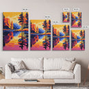 Reflections, Fall Landscape, Colorful Nature, Framed Canvas Print, Home Decor, Living Room Art, Vibrant Wall Art, Autumn Water Scene