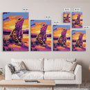 Lizard Art, Desert Reptile, Wildlife Decor, Nature Painting, Southwest Aesthetic, Bold Colors, Living Room, Canvas Print, Exotic Animal