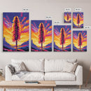 Sacred Feather, Spiritual Symbol, Sunset Backdrop, Native Inspired, Canvas Print, Unique Wall Art, Meaningful Decor, Boho Style