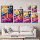 Autumn Bloom, Floral Nature Print, Vibrant Landscape Art, Framed Canvas Print, Boho Wall Decor, Bedroom Wall Art, Fall Inspired Art