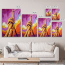 Rope Swing, Sunset Sky, Adventure Artwork, Framed Canvas Print, Outdoor Fun Decor, Vibrant Wall Art, Boho Living Room Art
