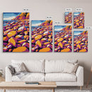 Rocky Beach, Ocean Waves, Canvas Print, Coastal Wall Art, Modern Seascape, Boho Decor, Large Artwork, Bedroom Art, Vibrant Painting