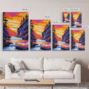 Waterfall View, Majestic Nature Art, Framed Canvas Print, River Landscape, Tranquil Home Decor, Zen Wall Art, Peaceful Living Room Print