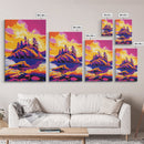 Island Sunset, Nature Wall Art, Vibrant Outdoor Decor, Bold Landscape, Framed Canvas Print, Cabin Retreat Art, Wilderness Artwork