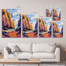 Canyon View, Desert Wall Art, Southwest Decor, Vibrant Landscape Print, Nature Lover Gift, Modern Wall Art, Framed Canvas Print