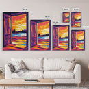 Open Door, Sunset View Art, Warm Glow Painting, Inviting Home Decor, Inspirational Wall Art, Cozy Interior Design, Framed Canvas Print