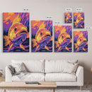Bold Bass, Fishing Art, Vibrant Wildlife, Angler Decor, Canvas Print, Man Cave Wall Art, Rustic Lake House, Bold Colors, Unique Gift