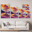 Ancient Tree, Bold Forest Art, Canvas Print, Vibrant Nature Painting, Autumn Landscape, Rustic Wall Decor, Living Room Art, Modern Style