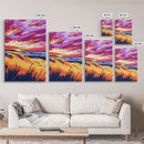 Mountain Sunset, Autumn Landscape, Colorful Nature, Sunset Wall Art, Canvas Print, Living Room Decor, Rustic Art, Vibrant Wilderness