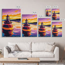 Ocean Buoy, Nautical Decor, Seaside Wall Art, Coastal Painting, Canvas Print, Living Room Wall Art, Beach House Art, Vibrant Watercolor