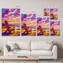 Adirondack Chair, Relaxing Beach Scene, Vacation Art, Vibrant Sunset, Canvas Print, Coastal Decor, Living Room Wall Art, Summer Vibes