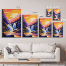 Waterfall Art, Scenic Nature Painting, Landscape Decor, National Park Print, Wilderness Scene, Framed Canvas Print, Living Room Art