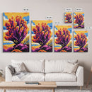 Desert Tree Painting, Vibrant Nature Wall Art, Colorful Cactus Art, Southwestern Canvas Print, Living Room Wall Art, Boho Home Decor